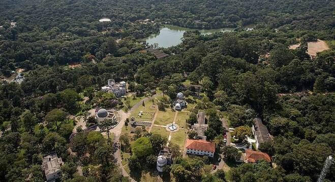 Vista aérea do Parque de Ciência e Tecnologia da USP (CienTec), em São Paulo