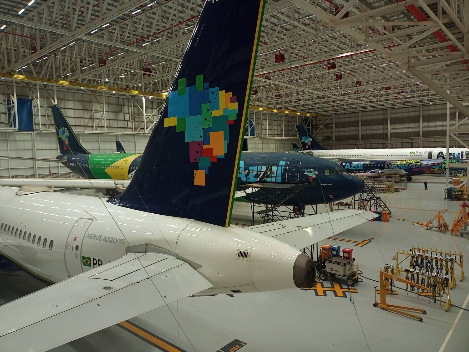 Hangar da Azul, em Campinas: quatro anos com geração de empregos e exportação de serviços