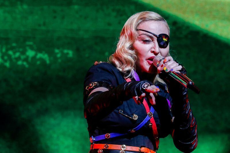 Madonna durante apresentação em Nova York, em 2019