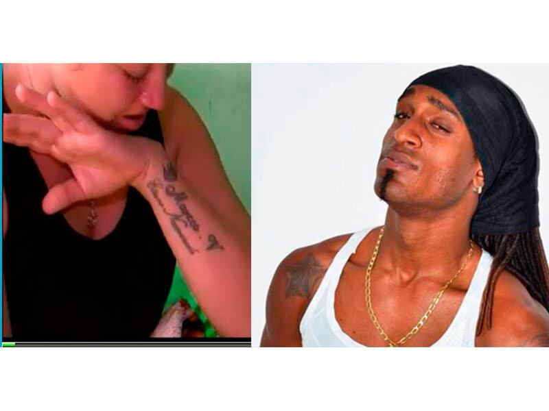 A esposa conta que o filho dela com o dançarino, de 1 ano e 7 meses, viu a imagem do pai na televisão e, sem entender, riu
