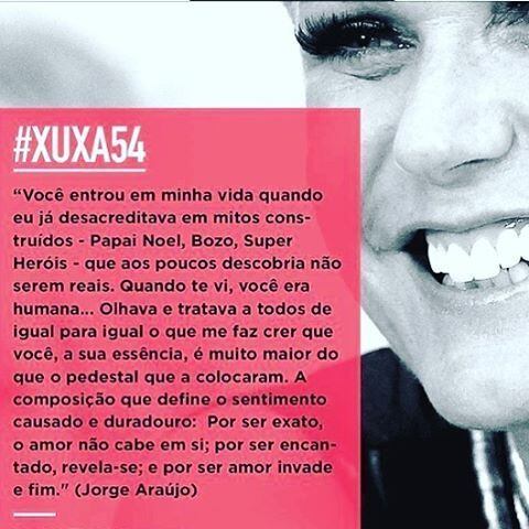 Bianca Rinaldi, atriz

— Minha querida Xuxa muita saúde hoje e sempre! Deus te abençoe minha gata linda