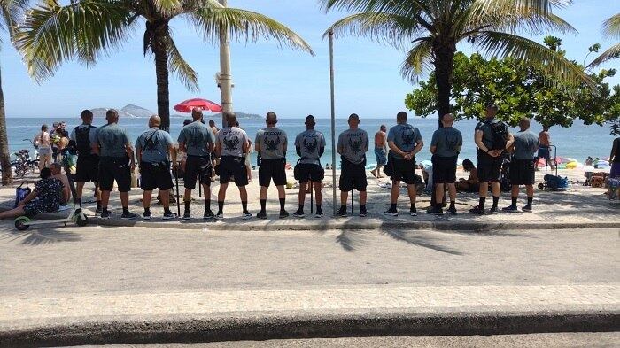PM reforça policiamento na orla do Rio de Janeiro