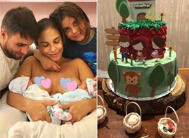Daniel Cady, Ivete, as gêmeas e o filho Marcelinho