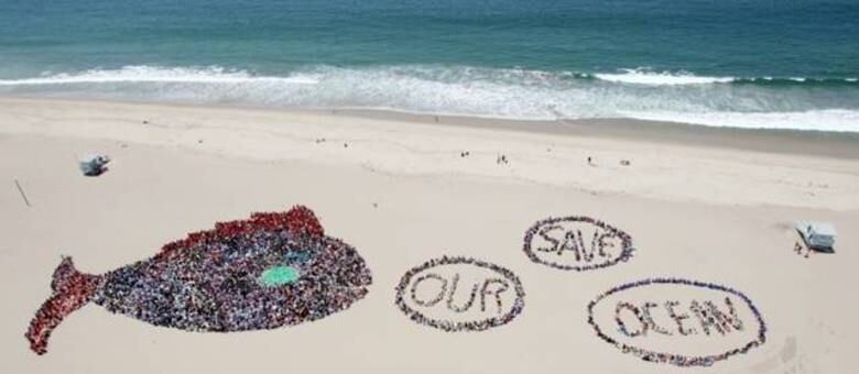 Imagem será feita em Botafogo por John Quigley; na foto, outro trabalho do mesmo fotógrafo em defesa dos oceanos
