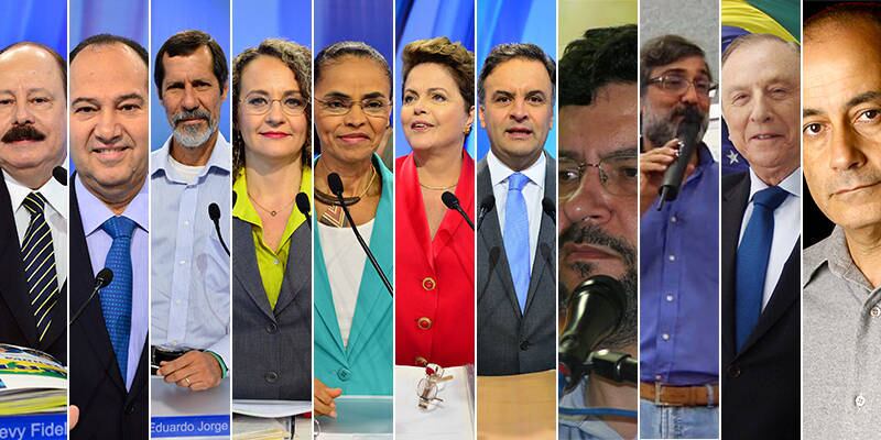 Nas Eleições 2014, 11 candidatos à Presidência da República disputam o seu voto. Conheça todos os presidenciáveis nas próximas fotos