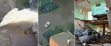 Cerca de 200 casas foram abaladas pela força da água que jorrou após o rompimento da adutora Henrique Novaes, em Campo Grande, zona oeste do Rio, na manhã de terça-feira (30). A informação foi confirmada pelo tenente-coronel Marcelo Laviola, responsável pela ação do Corpo de Bombeiros na região. Ainda segundo Laviola, 16 pessoas ficaram feridas, sendo que nove delas foram atendidas e liberadas no local