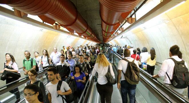 escadas, metrô, sp, rolante, esteira