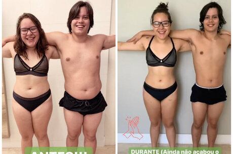 Lucas e a namorada exibiram o antes e depois