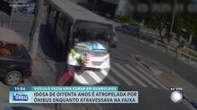Idosa é atropelada por ônibus enquanto atravessava na faixa de pedestres em Guarulhos (SP)