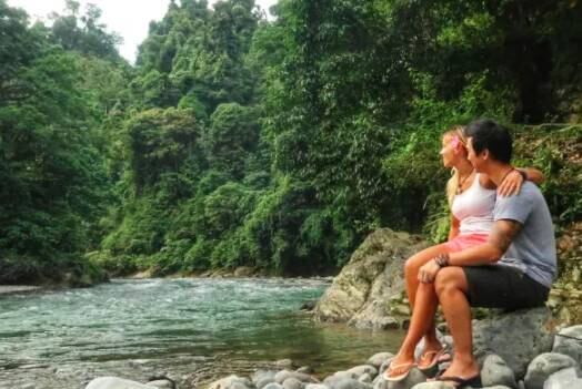 O  casal britânico está agora esperando até que possa voar para fora da Indonésia. Por enquanto, eles estão felizes em se contentar em acordar cercados pela vida selvagem e pelo clima ensolarado.

"Vemos macacos, lagartos, orangotangos e cobras às vezes.  Está quente e ensolarado na maioria dos dias e estamos cercados pela selva, então é realmente adorável."