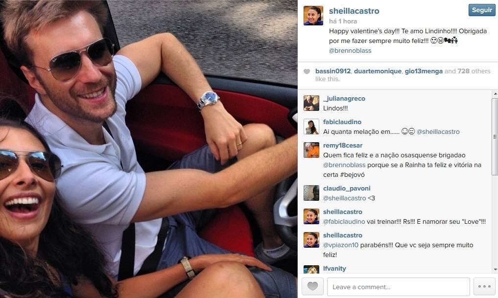 Os atletas do vôlei também foram românticos com seus respectivos parceiros. Primeiro, a ponteira Sheilla homenageou o amado com uma foto e com uma declaração na legenda: "Te amo muito, lindinho! Obrigada por me fazer sempre muito feliz!"