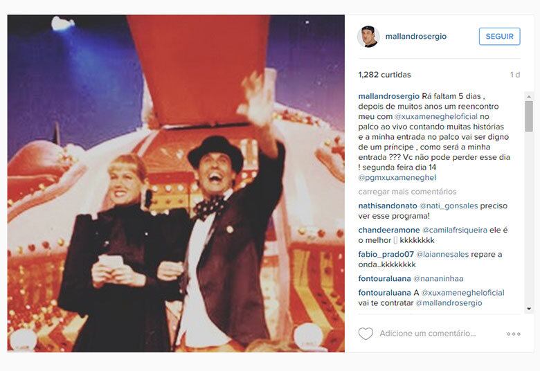 Sérgio está animado para reencontrar Xuxa