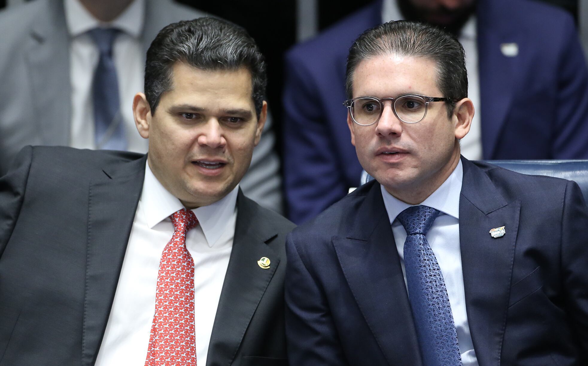 Davi Alcolumbre e Hugo Motta