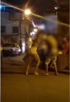 Lutadora foi flagrada agredindo amigo