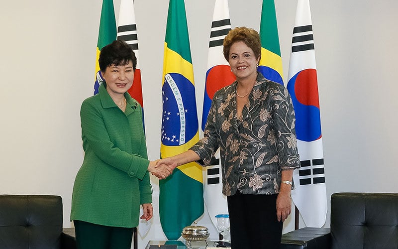 Dilma se reuniu com Park Geun-hye, presidente da Coreia do Sul