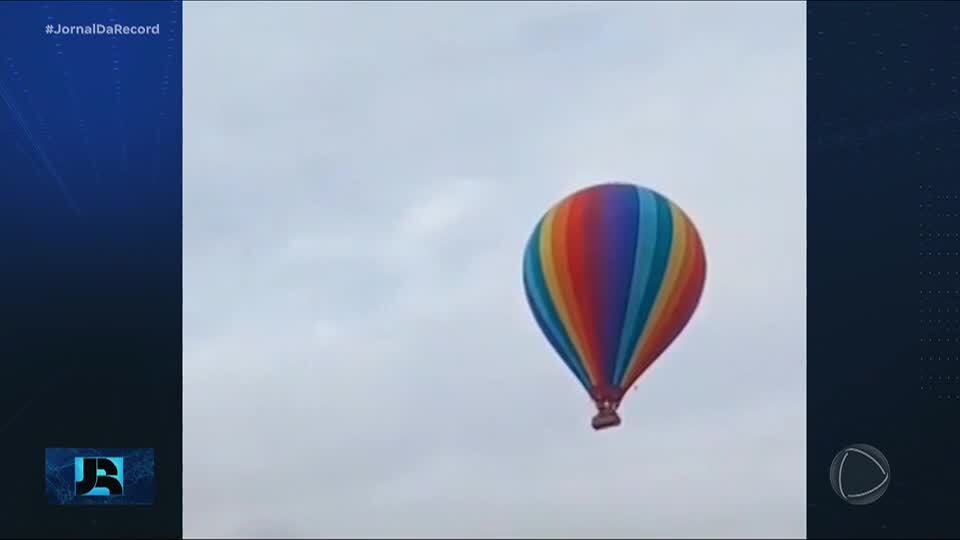 Autoridades apuram a queda de balão tripulado em SP que resultou na morte de uma passageira