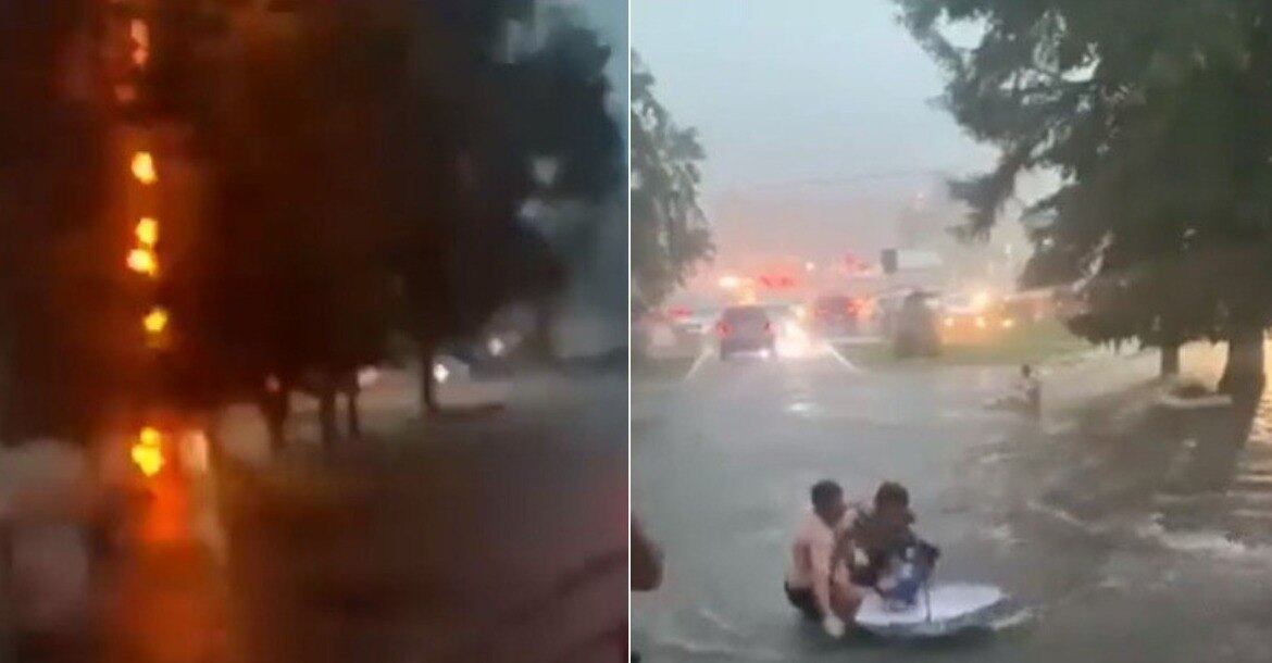 Raio assustou quem estava perto