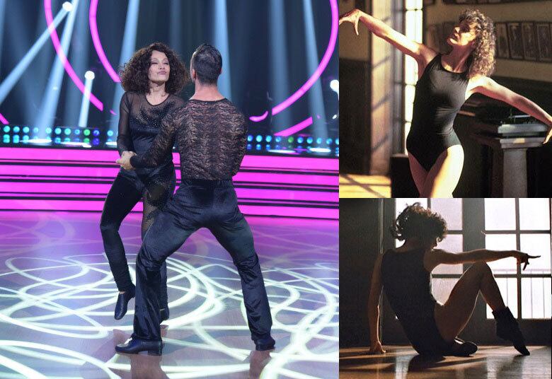 A atriz Tânia Alves e o coreógrafo Marcos Vedovetto se apresentaram ao som do ritmo cha cha cha, inspirados pelo filme Flash Dance