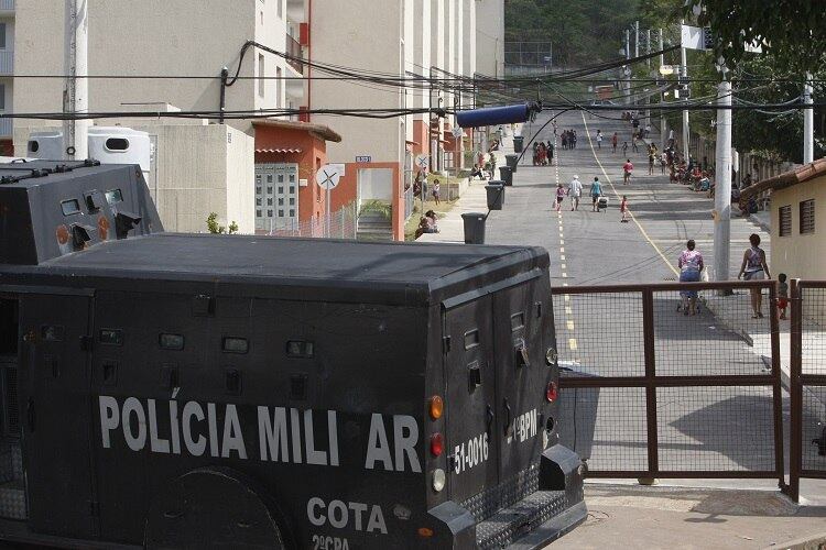 A PM fez a segurança do local na manhã desta segunda