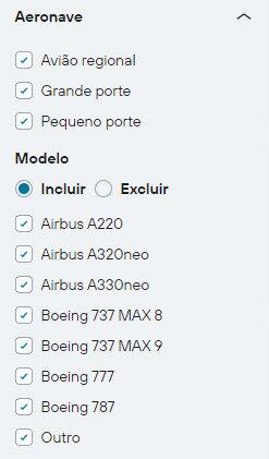 Kayak: viajantes poderão adicionar ou excluir modelos específicos de aeronaves