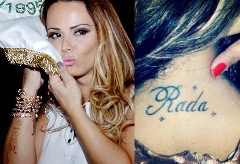 Após ter se separado de Belo, Viviane Araujo sofreu muita dor com várias sessões de laser para apagar o nome do cantor. Mesmo que tenha se arrependido de escrever o nome do ex-marido, ainda fez uma com o apelido do atual noivo, Radamés