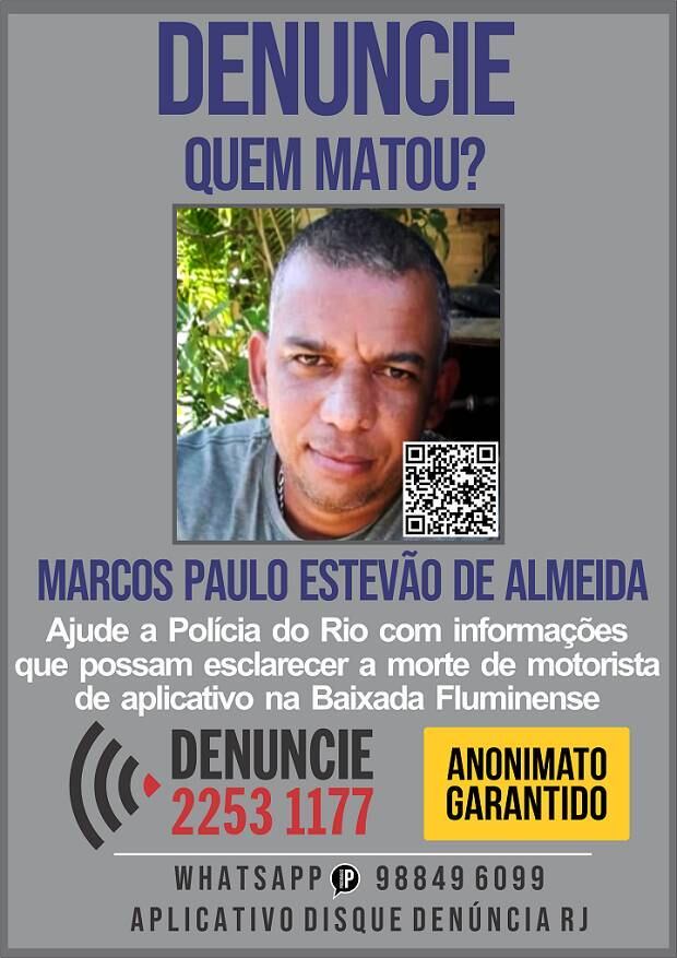 Motorista de aplicativo morto na Baixada