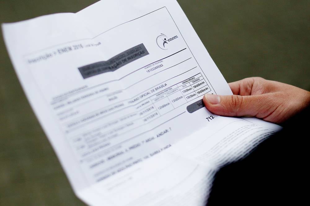 Cartão de Confirmação de Inscrição do Enem será disponibilizado