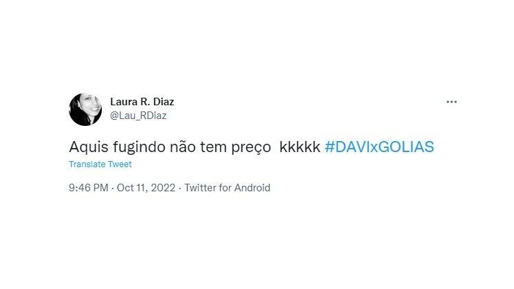 O público ainda se divertiu com a derrota do rei filisteu, Áquis (Augusto Garcia). Com a morte de Golias e sem ter um novo plano, o exército filisteu recuou e fugiu do acampamento