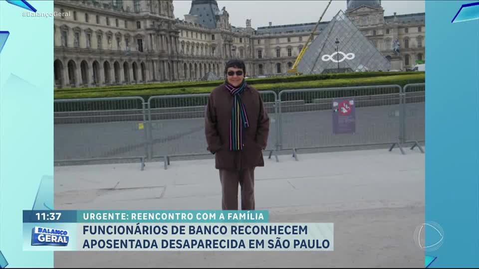 Família encontra aposentada que estava desaparecida em agência bancária após reportagem da RECORD