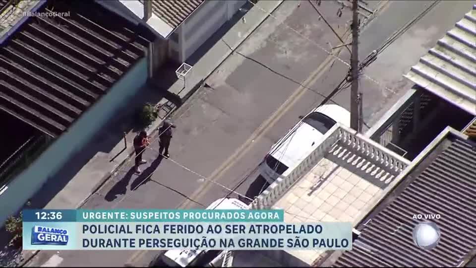 Policial militar fica ferido após ser atropelado durante perseguição em Osasco (SP)
