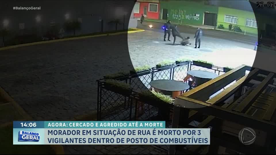 Morador em situação de rua é agredido até a morte por três vigilantes no Paraná