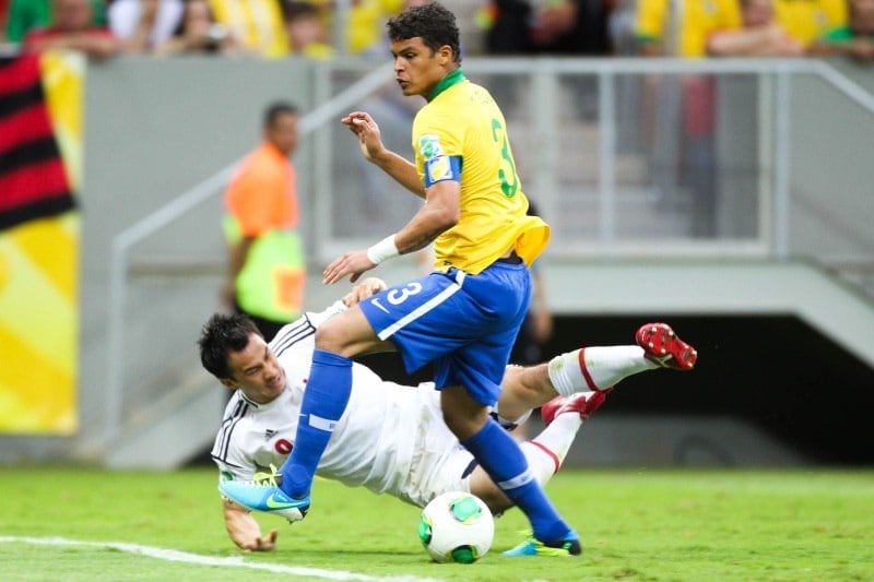 Thiago Silva mostrou mais uma vez uma excelente forma e foi a segurança da zaga brasileira contra o Japão