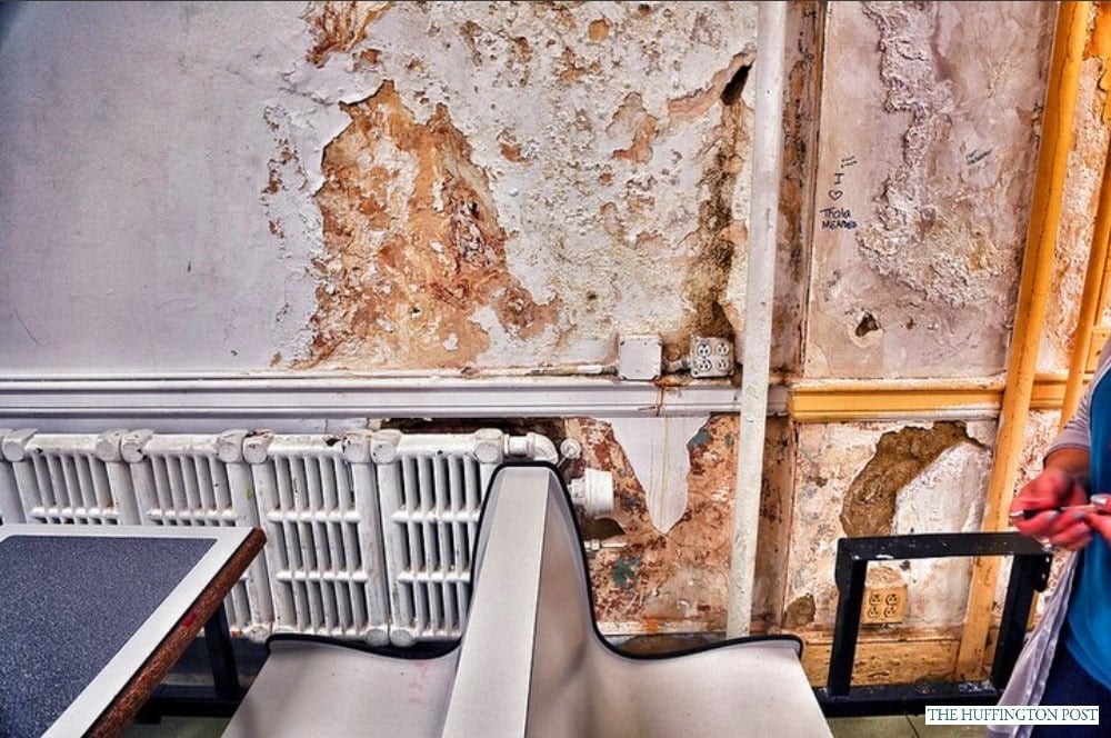 Segundo Moriá Kinberg, um dos membros da Escolas Saudáveis, o SDA tem trabalhado a passos de tartaruga nos últimos anos, deixando as escolas em estado de deterioração e prejudicando as crianças.

As paredes da cafeteria da Trenton expõem a falta de manutenção no local