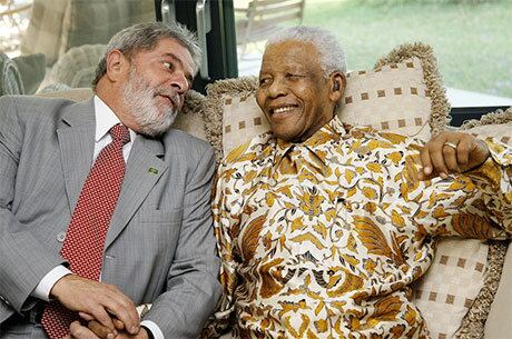 Lula e Nelson Mandela se encontraram em 2008 em Moçambique