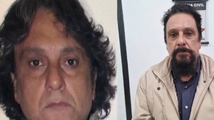 Cupertino na época do assassinato (esq.) e no dia em que foi capturado pela polícia, em São Paulo