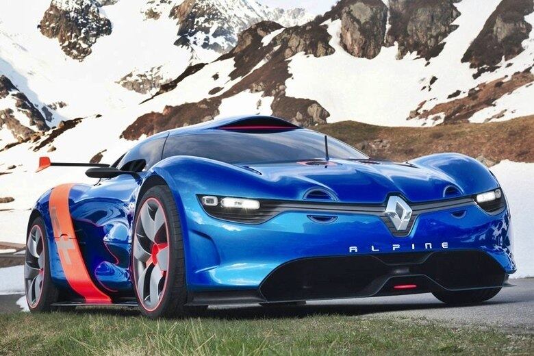 Fechando a lista temos a primeira releitura do Alpine A110, batizado de conceito A110-50. Este Renault tinha nada menos do que um motor 3.5 V6, de 400 cv de potência e 42,2 kgfm de torque e acreditem, apenas 880 kg