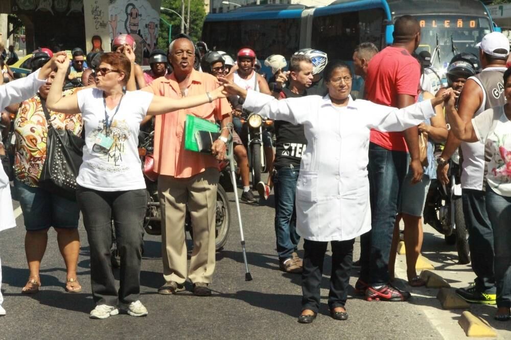 Protesto de médicos contra a crise na Saúde do Rio