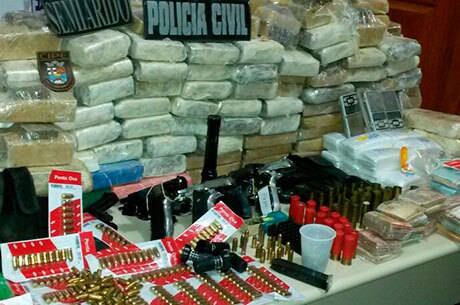 Droga foi apreendida durante operação conjunta das polícias Civil e Militar na Fazenda Jibóia