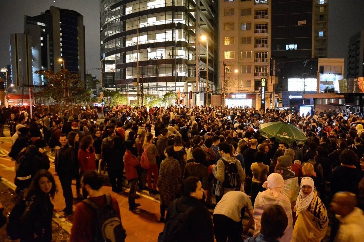 Ato "Fora Temer" de ontem começou no Largo da Batata, em SP