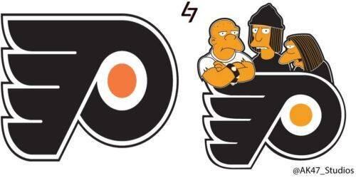 O trio encrenqueiro Kearny, Jimbo e Dolph, aparecem no logo do Philadelphia Flyers