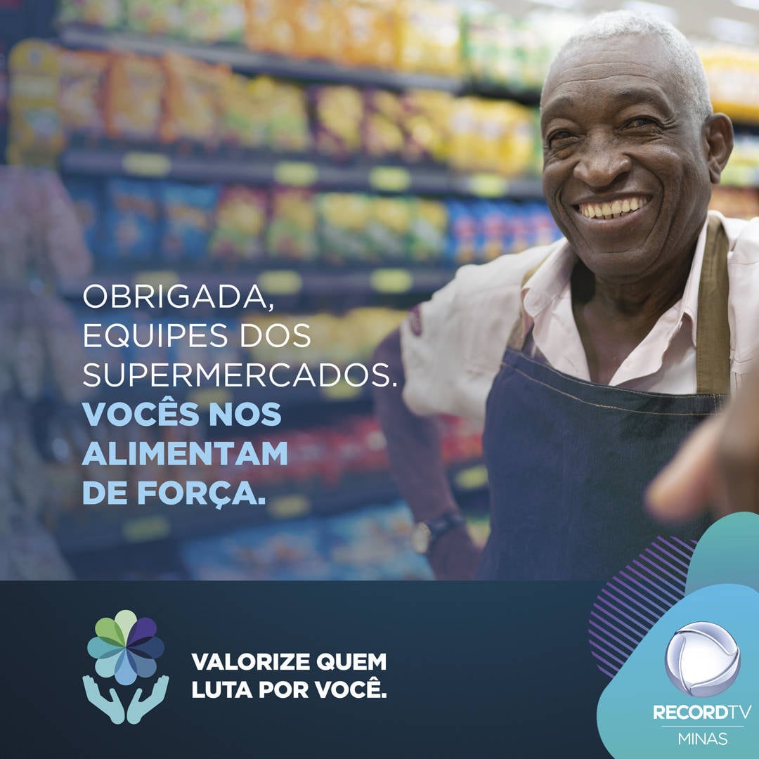Record TV Minas cria campanha para homenagear profissionais essenciais