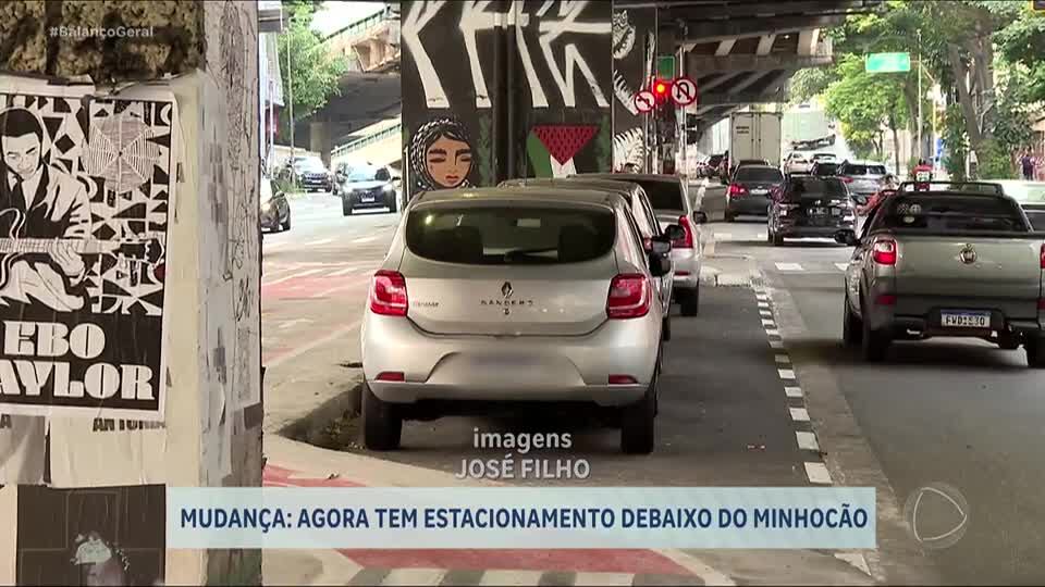 Bolsão de estacionamento embaixo do Minhocão causa polêmica em São Paulo