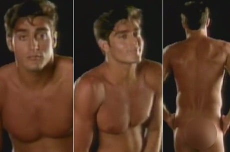Vinícius Manne na abertura da novela Brega e Chique, em 1987