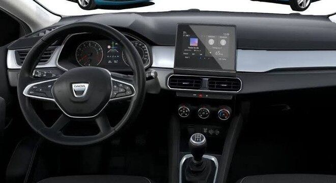 Projeção do interior para o novo Dacia Logan e Sandero em linhas inspiradas na Duster