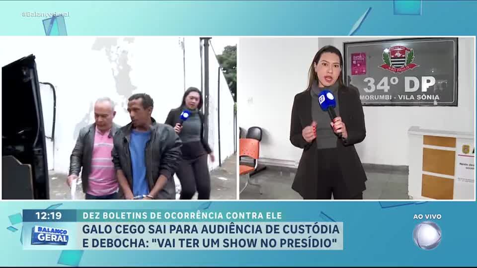 “Galo Cego” é preso e cospe em jornalistas ao chegar na delegacia