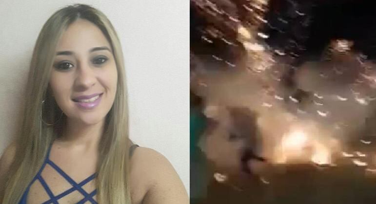 Elisangela Tinem, de 38 anos, foi atingida por um rojão e morreu na Praia Grande (SP)