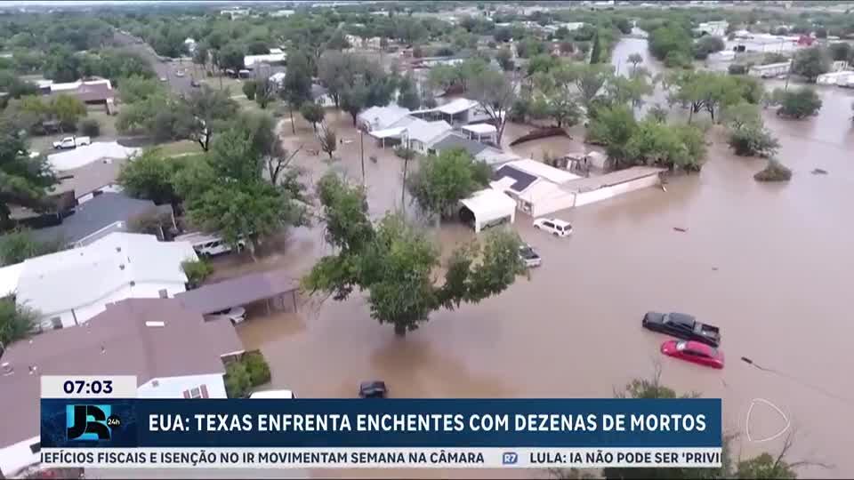 Equipes continuam buscas por desaparecidos após enchentes no Texas (EUA)