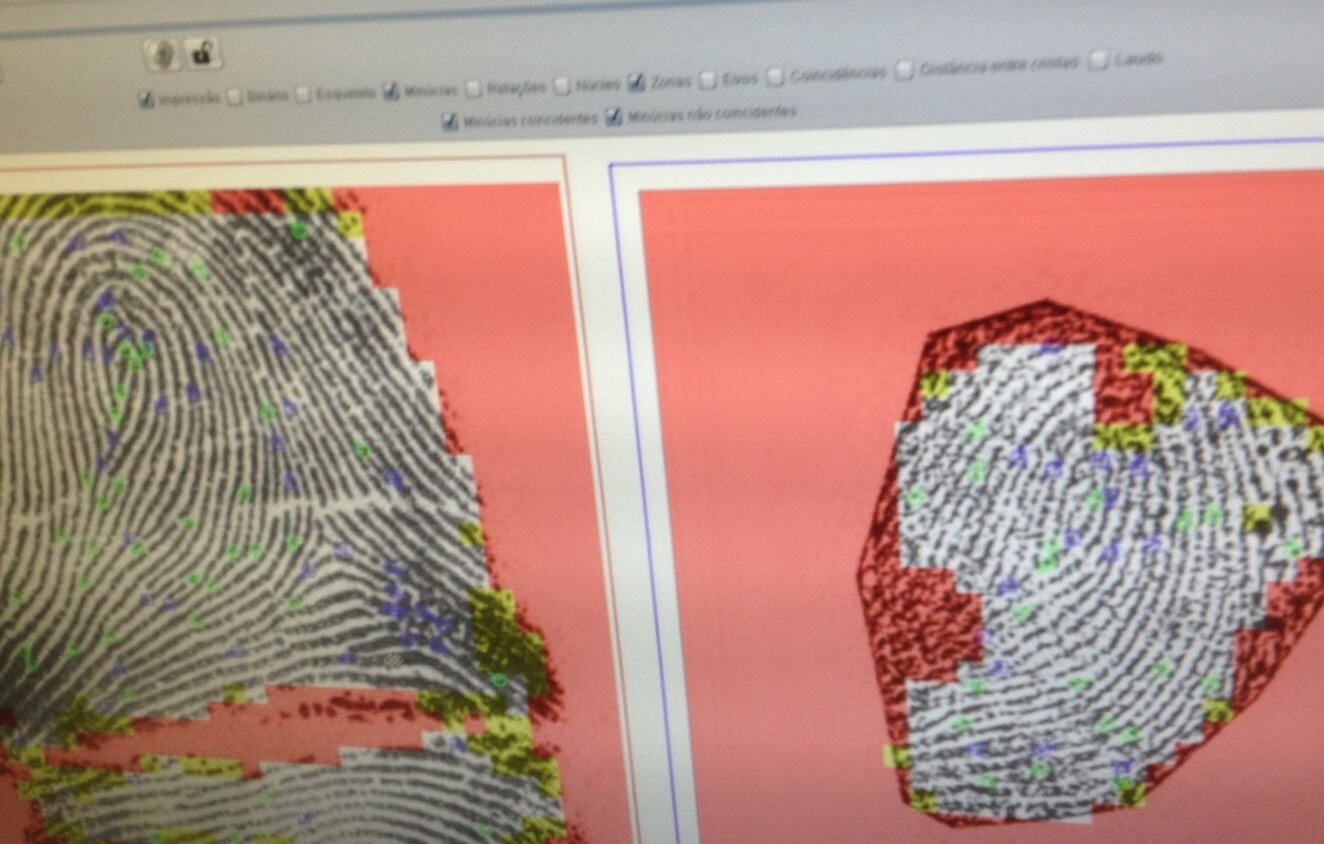 O software AFIS possibilita a identificação de corpos apenas com fragmentos de pele. Antes eram necessárias as dez digitais