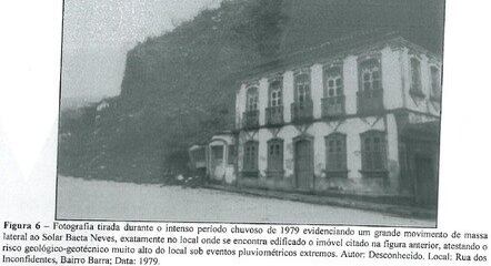 Deslizamento atingiu lateral do casarão em 1979