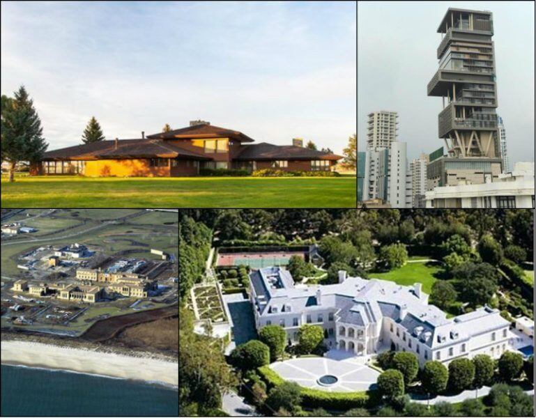 Os bilionários parecem não ter limites na hora de construir
ou comprar uma casa luxuosa. Segundo
lista divulgada pela revista norte-americana Forbes, as 20 propriedades
mais caras do mundo têm desde piscinas e jardins a spa para cachorros e pistas de boliche.



Entre as residências, aparecem no ranking propriedades de
Bill Gates, das filhas do chefão da Fórmula 1, do dono do Chelsea e da apresentadora
de TV norte-americana Oprah Winfrey.



A seguir, confira detalhes e o preço de cada uma das
moradias